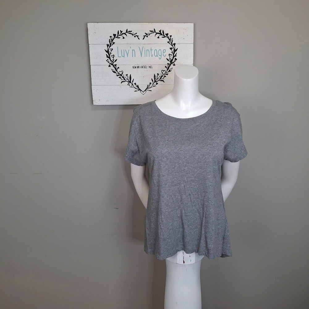 Athletic Works Womens Grey Heather‎ Short Sleeve T Shirt Size M 8 10